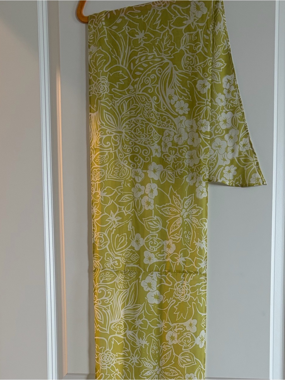Home Accents Lime Green Floral Scarf - Decorative Accent